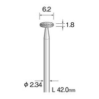 ミニター 電着ダイヤモンドバー #120 φ6.2 AD1531 1本（直送品）