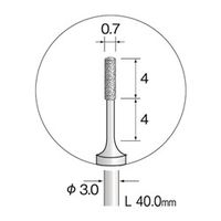 ミニター 電着ダイヤモンドバー #230 φ0.7 AD2105 1本（直送品）