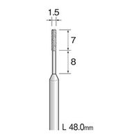 ミニター 電着ダイヤモンドバー #140 φ1.5 AD2213 1本（直送品）