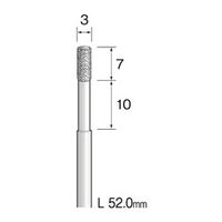 ミニター 電着ダイヤモンドバー #140 φ3 AD2219 1本（直送品）