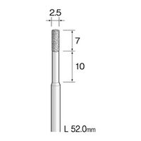 ミニター 電着ダイヤモンドバー #200 φ2.5 AD2317 1本（直送品）