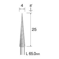 ミニター 電着ダイヤモンドバー #140 φ4 AD2602 1本（直送品）