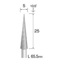 ミニター 電着ダイヤモンドバー #140 φ5 AD2603 1本（直送品）