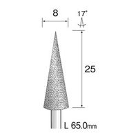 ミニター 電着ダイヤモンドバー #140 φ8 AD2605 1本（直送品）