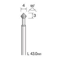 ミニター 電着ダイヤモンドバー #140 φ4 AD2712 1本(1個)（直送品）