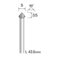 ミニター 電着ダイヤモンドバー #140 φ5 AD2713 1個（直送品）