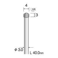 ミニター 電着ダイヤモンドバー #140 φ4 AD2861 1本(1個)（直送品）