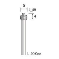 ミニター 電着ダイヤモンドバー #140 φ5 AD2862 1本(1個)（直送品）