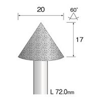 ミニター 電着ダイヤモンドバー #120 φ20 AD3283 1本（直送品）