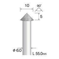 ミニター 電着ダイヤモンドバー #120 φ10 AD3291 1本（直送品）