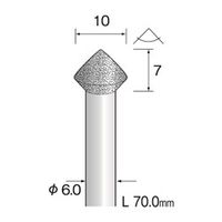 ミニター 電着ダイヤモンドバー #120 φ10 AD3301 1本(1個)（直送品）