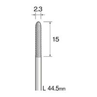 ミニター 超硬カッター ファインクロスカット φ2.3 BC1523 1本(1個)（直送品）
