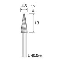 ミニター 超硬カッター スパイラルカット φ4.8 BC2143 1本(1個)（直送品）