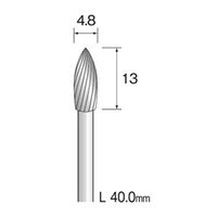ミニター 超硬カッター スパイラルカット φ4.8 BC2224 1本(1個)（直送品）