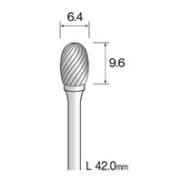 ミニター 超硬カッター スパイラルカット φ6.4 BC2302 1本(1個)（直送品）