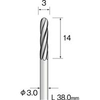 ミニター 超硬カッター アルミカット φ3 BC2421 1本（直送品）