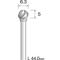 ミニター 超硬カッター アルミカット φ6.3 BC2432 1本（直送品）