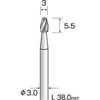 ミニター 超硬カッター アルミカット φ3 BC2441 1本（直送品）