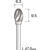 ミニター 超硬カッター アルミカット φ6.3 BC2442 1本（直送品）