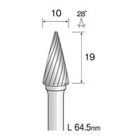 ミニター 超硬カッター スパイラルカット φ10 BC4183 1本(1個)（直送品）