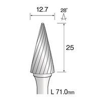 ミニター 超硬カッター スパイラルカット φ12.7 BC4184 1本(1個)（直送品）