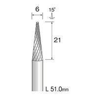 ミニター 超硬カッター クロスカット φ6 BC4192 1本(1個)（直送品）