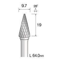 ミニター 超硬カッター クロスカット φ9.7 BC4194 1本(1個)（直送品）