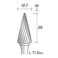 ミニター 超硬カッター クロスカット φ12.7 BC4195 1本(1個)（直送品）
