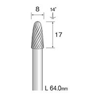 ミニター 超硬カッター スパイラルカット φ8 BC4263 1本(1個)（直送品）