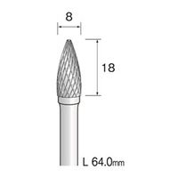 ミニター 超硬カッター クロスカット φ8 BC4312 1本(1個)（直送品）