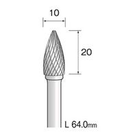 ミニター 超硬カッター クロスカット φ10 BC4313 1本(1個)（直送品）