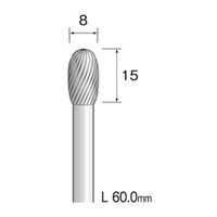 ミニター 超硬カッター スパイラルカット φ8 BC4372 1本(1個)（直送品）