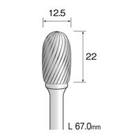 ミニター 超硬カッター スパイラルカット φ12.5 BC4374 1本(1個)（直送品）