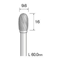 ミニター 超硬カッター クロスカット φ9.6 BC4383 1本(1個)（直送品）