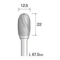 ミニター 超硬カッター クロスカット φ12.5 BC4384 1本(1個)（直送品）