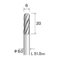 ミニター 超硬カッター アルミカット φ6 BC5111 1本(1個)（直送品）
