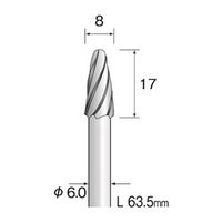 ミニター 超硬カッター アルミカット φ8 BC5122 1本(1個)（直送品）