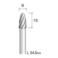 ミニター 超硬カッター アルミカット φ8 BC5132 1本(1個)（直送品）