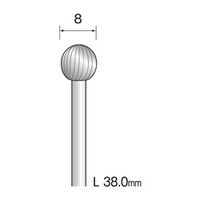 ミニター ハイスカッター スパイラルカット φ8 BS2084 1本(1個)（直送品）