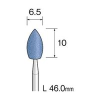 ミニター ブルー砥石 WA #120 φ6.5 CA1039 1袋(10本)（直送品）