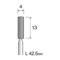 ミニター グレー砥石 A/WA #80 φ4 CA3142 1袋(10本)（直送品）