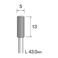 ミニター グレー砥石 A/WA #60 φ5 CA3143 1袋(10本)（直送品）