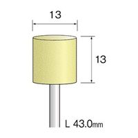 ミニター イエロー砥石 WA #80 φ13 CA3188 1袋(10本)（直送品）