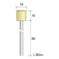 ミニター ロングシャフトイエロー砥石 WA #120 φ10 CA3514 1袋（10本）（直送品）
