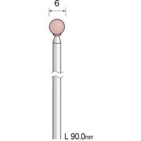 ミニター ロングシャフトPAピンク砥石 #120 φ6 CA3532 1袋(10本)（直送品）