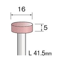 ミニター PAピンク砥石 #120 φ16 CA6312 1袋(10本)（直送品）
