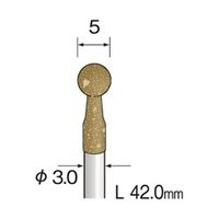 ミニター 研削用ゴム砥石 WA ミディアム #80 φ5 DB2101 1袋(10本)（直送品）