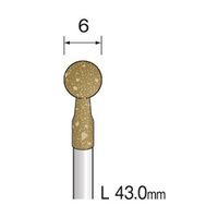 ミニター 研削用ゴム砥石 WA ミディアム #120 φ8 DB2122 1袋(10本)（直送品）