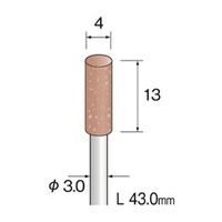 ミニター 研削用ゴム砥石 WA ハード #80 φ4 DB2201 1袋(10本)（直送品）