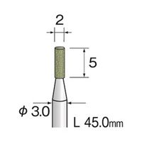 ミニター 研磨用ゴム砥石 WA ミディアム #220 φ2 DB3001 1袋(10本)（直送品）